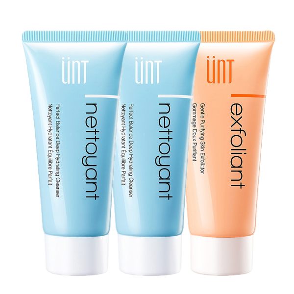 【UNT】基礎保濕清潔海囤組(氨基酸潔顏霜100ml*2+去角質100ml)
