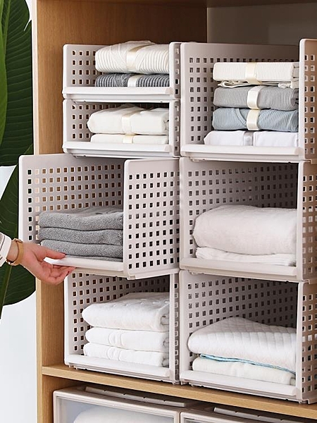 衣櫃收納分層隔板收納神器衣服收納箱塑料整理箱抽屜式大號儲物箱