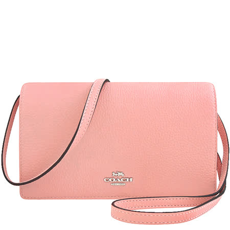 荔枝紋皮革搭配精緻車縫線設計可收納iPhone8 plus或其他同尺寸裸機正面以一立體馬車LOGO飾牌妝點兼具長夾功能，可當成宴會包使用