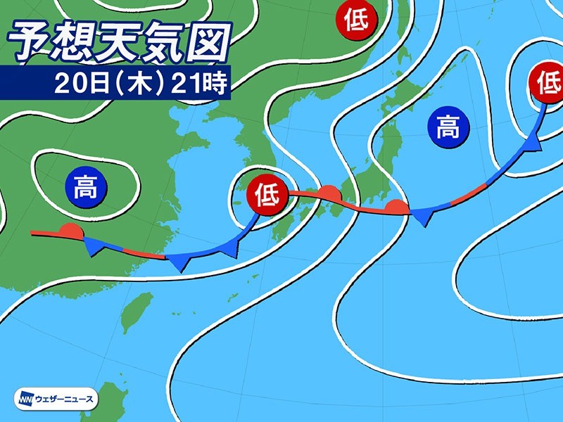 æ˜Žæ—¥20æ—¥ æœ¨ ã®å¤©æ°— æ¢…é›¨å‰ç·šã®æ´»å‹•ãŒæ´»ç™ºåŒ– ç·šçŠ¶é™æ°´å¸¯ç™ºç