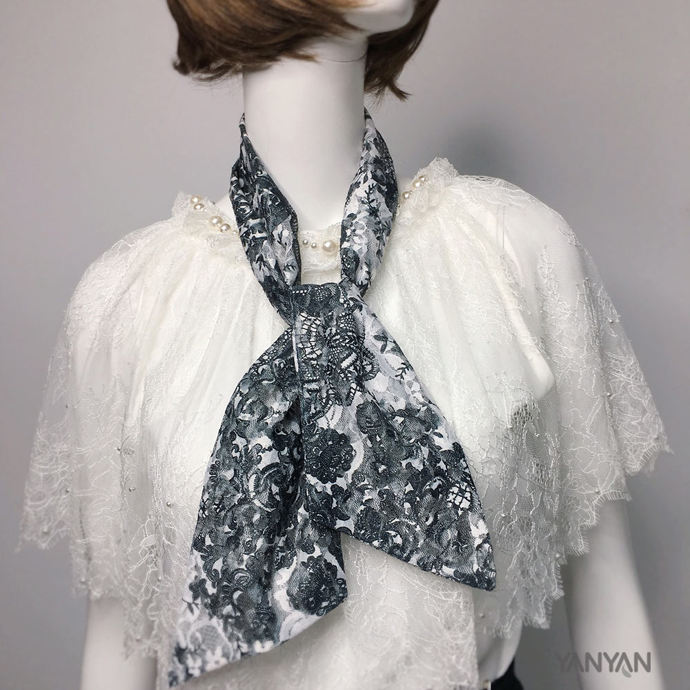 絲巾寬版【黑白捕夢網】