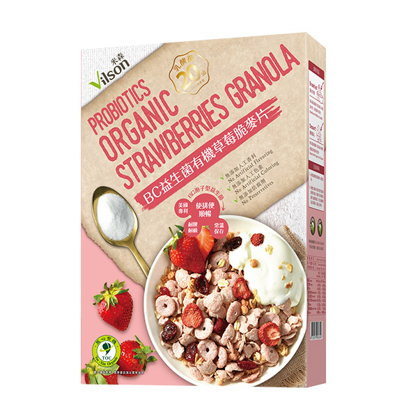 首創！第一支益生菌ｘ脆麥片米森特別推出一次滿足2種需求的『益菌脆麥片』，出廠數值擁有乳酸菌20億米森ｘ芬蘭共同研發，選用