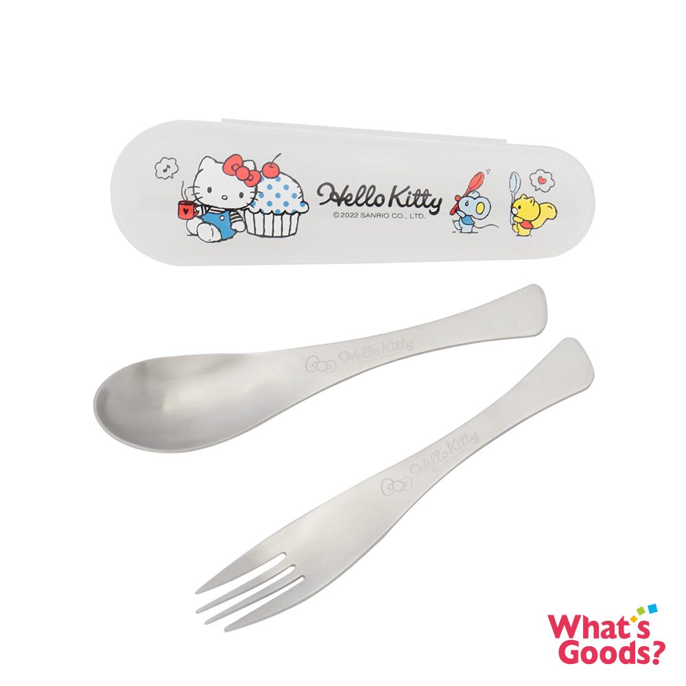 三麗鷗 Hello Kitty不鏽鋼環保餐具組(蛋糕)