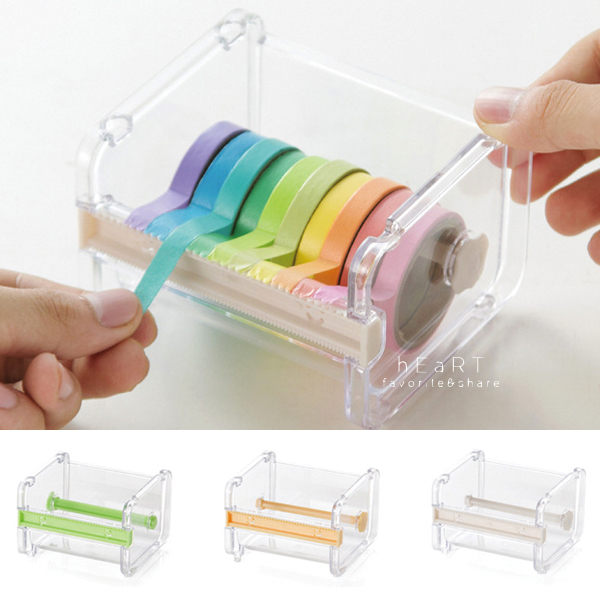 紙膠帶切割器膠帶台收納盒 膠臺 文具用品 膠帶台