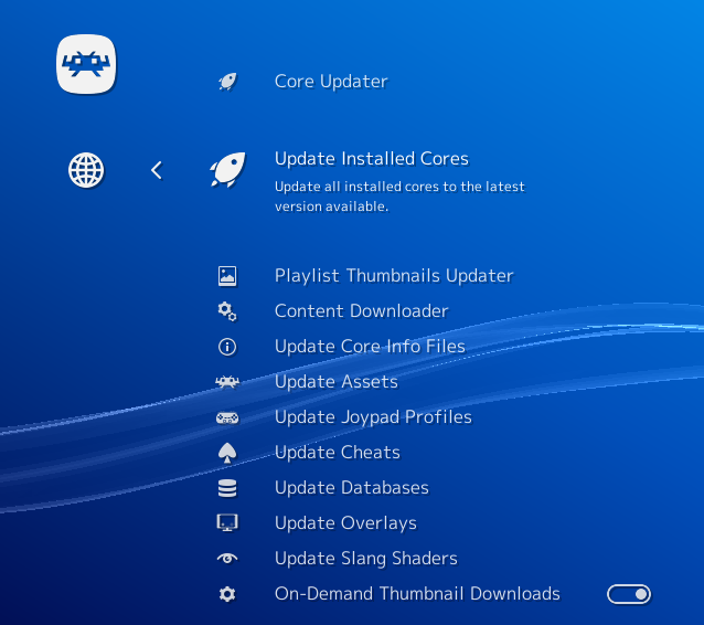 玩家可以直接透過RetroArch的線上更新器（Online Updater）取得新版模擬器核心。