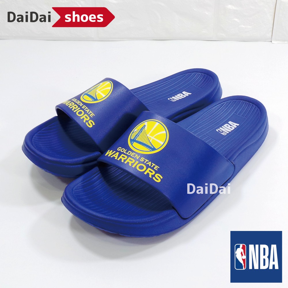 NBA 籃球品牌金州勇士隊休閒 拖鞋 成人款 KRN74779BE 藍色【街頭巷口 | 嚴質本色】