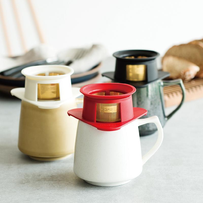 單人黃金濾杯組 (單人濾杯+KIKI馬克杯) 單人濾杯 (白) + 馬克杯 (綠)