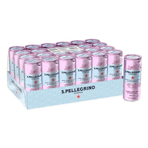 San Pellegrino 聖沛黎洛 零卡香氛氣泡飲 石榴櫻桃風味 330毫升 X 24罐
