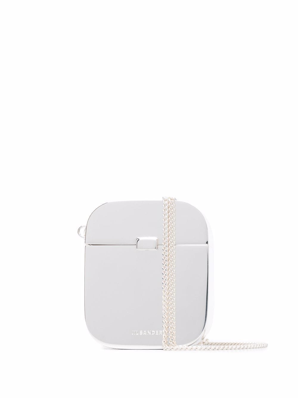 Jil Sander - chain-link AirPods case - men - Brass - One Size - Silver