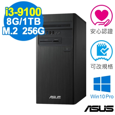 i3-9100 原廠8Gx1 DDR4 RAM Intel 760P 256G 原廠1TBx1 SATA 硬碟 Win 10 Pro