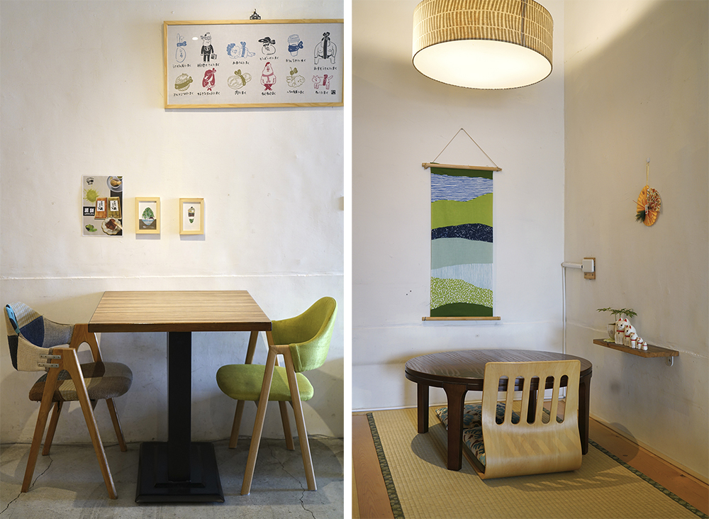 店內以大地色系打造清爽溫馨的日系質感，角落設置一疊榻榻米大的和式空間，有種一秒到日本的氣氛。(攝影/Cindy Lee)