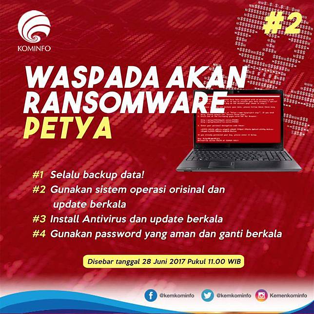 Cegah Petya, Pegawai Kantor Diminta Lakukan Ini Saat Hidupkan PC