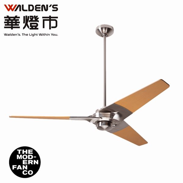 燈飾燈具【華燈市】Modern Fan 52吋Torsion拓森三葉吊扇(本體亮銀+楓木葉片)0101030 臥室客廳咖啡廳