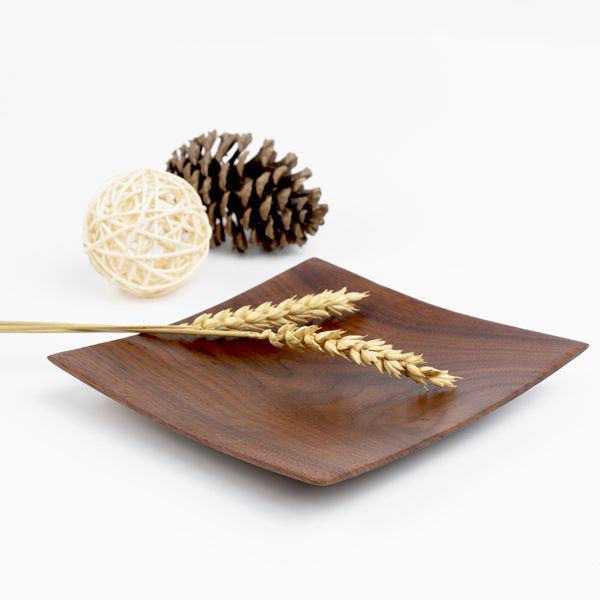 閒情逸事和風角盤(L)[核桃木]原木盤子 方盤
