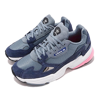 品牌: ADIDAS型號: D96699品名: Falcon W HK海外限定 愛迪達 老爹鞋三葉草 厚底 潮流 藍 白