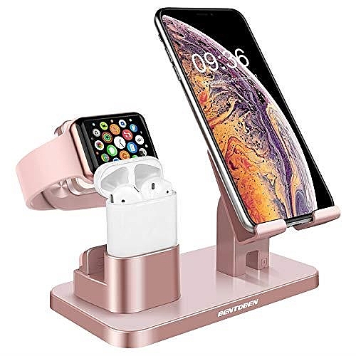 BENTOBEN三合一充電座 通用充電底座台相容Airpods Apple Watch