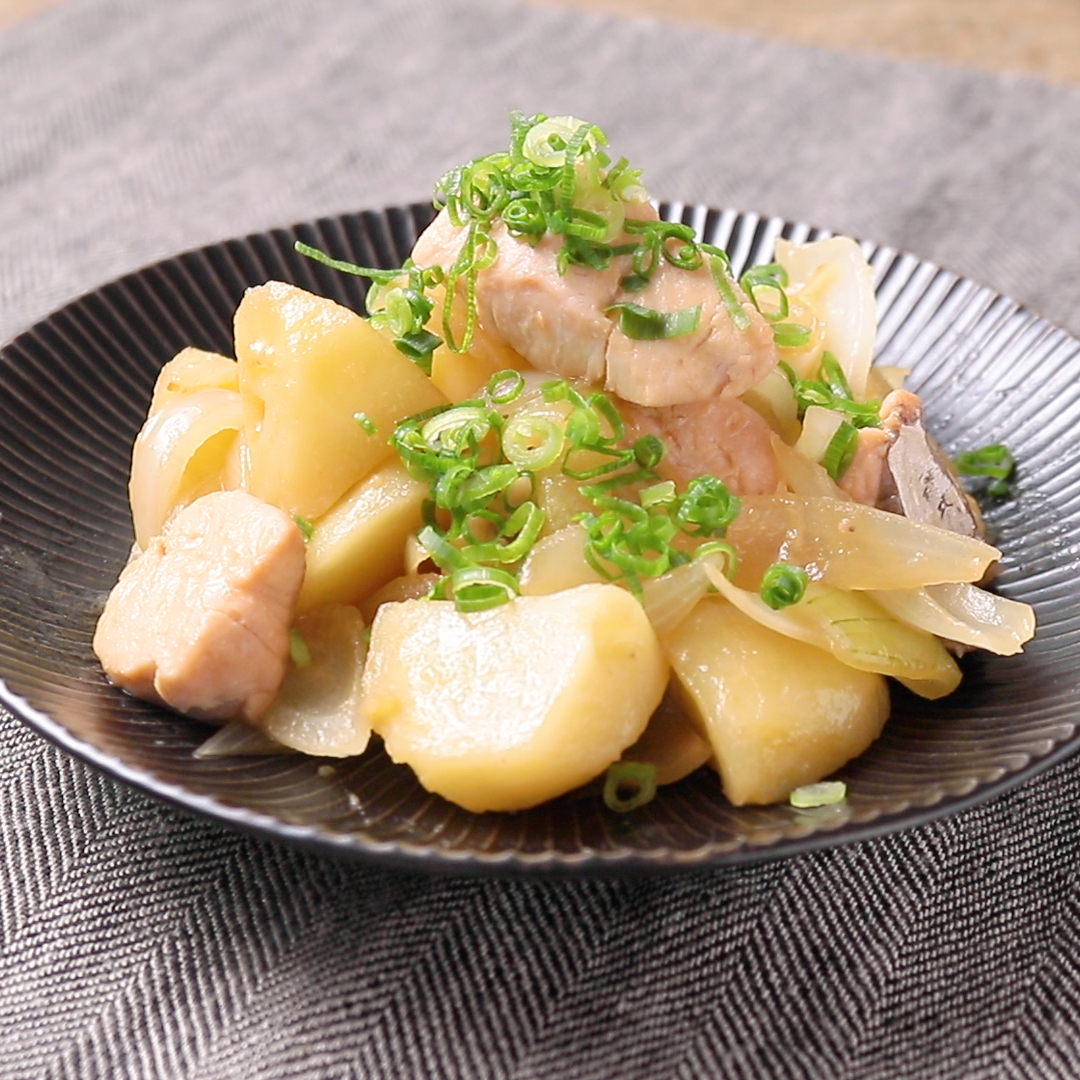 たくあんとツナの和風スパゲティ