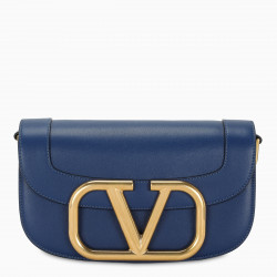 Valentino Garavani Blue/gold Supervee bag