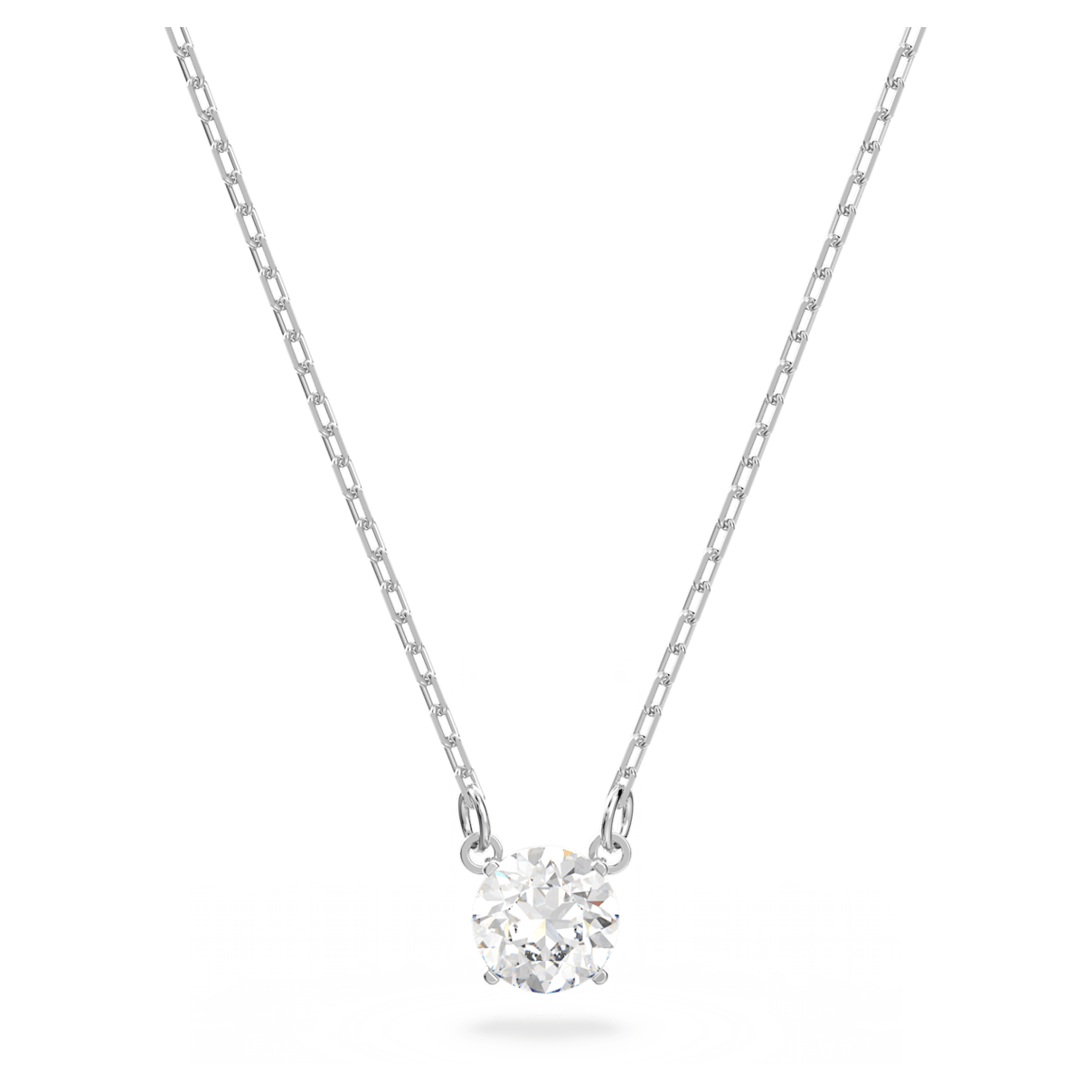 Swarovski Attract 項鏈, 球形切割, 白色, 鍍白金色