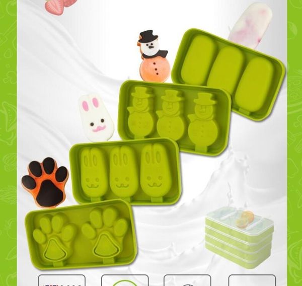 烘焙膜具 雪糕模具家用自制硅膠可愛做冰糕冰棒冰棍的冰淇淋模具 - 古梵希