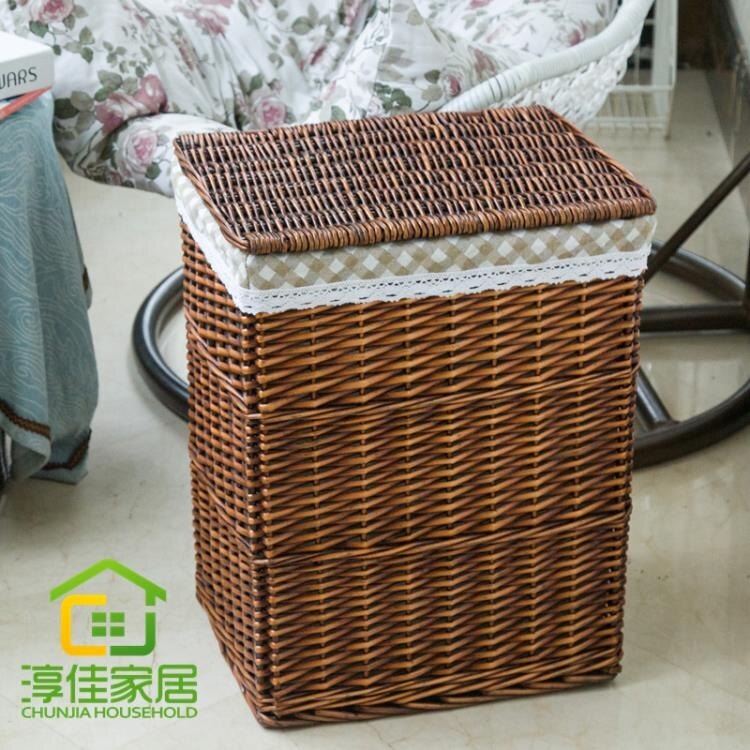 髒衣籃收納筐臟衣籃藤編臟衣服收納筐臟衣簍淳佳家居玩具收納筐柳編籃子【居家家】