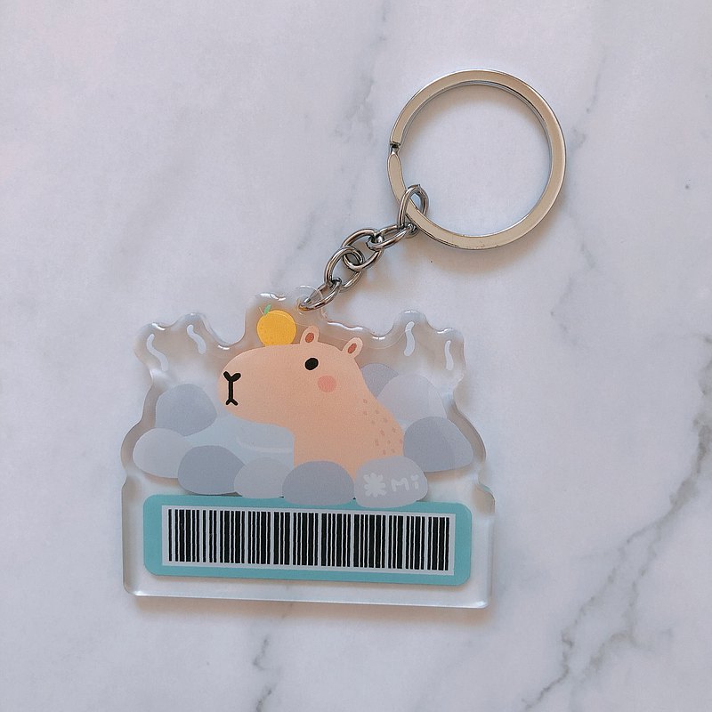 水豚 發票載具鑰匙圈