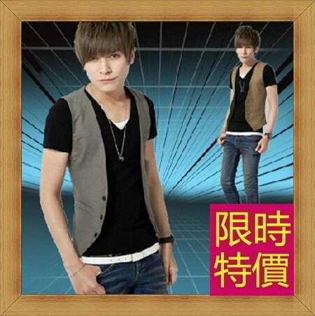 西裝背心 男西服-韓版時尚修身男馬甲6色57h43【韓國進口】【米蘭精品】