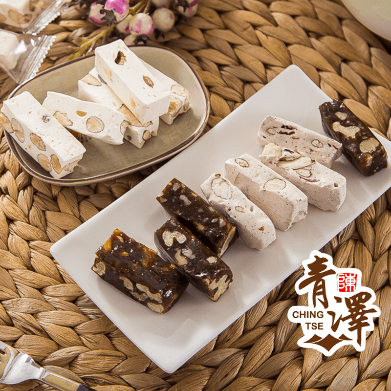 牛軋糖/南棗核桃糕任選，嚴選食材，手工製作!牛軋糖濃郁的奶香加上堅果顆粒，低溫烘烤的香酥脆，甜而不膩，輕甜軟Q，口感層次分明豐富。核桃糕棗香濃厚，核桃酥脆，香酥滑嫩，越吃越香!超細密口感，不會黏牙!逢