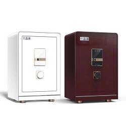 ◎單或雙認證開啟|◎可設定30組指紋|◎輸入3次錯誤，鎖住5分鐘品牌:聚富保險箱類型:指紋密碼雙設計型號:65MWC+尺寸:H65+3腳座xW44xD37(cm)重量:87kg內容物:隔板,抽屜,主鑰