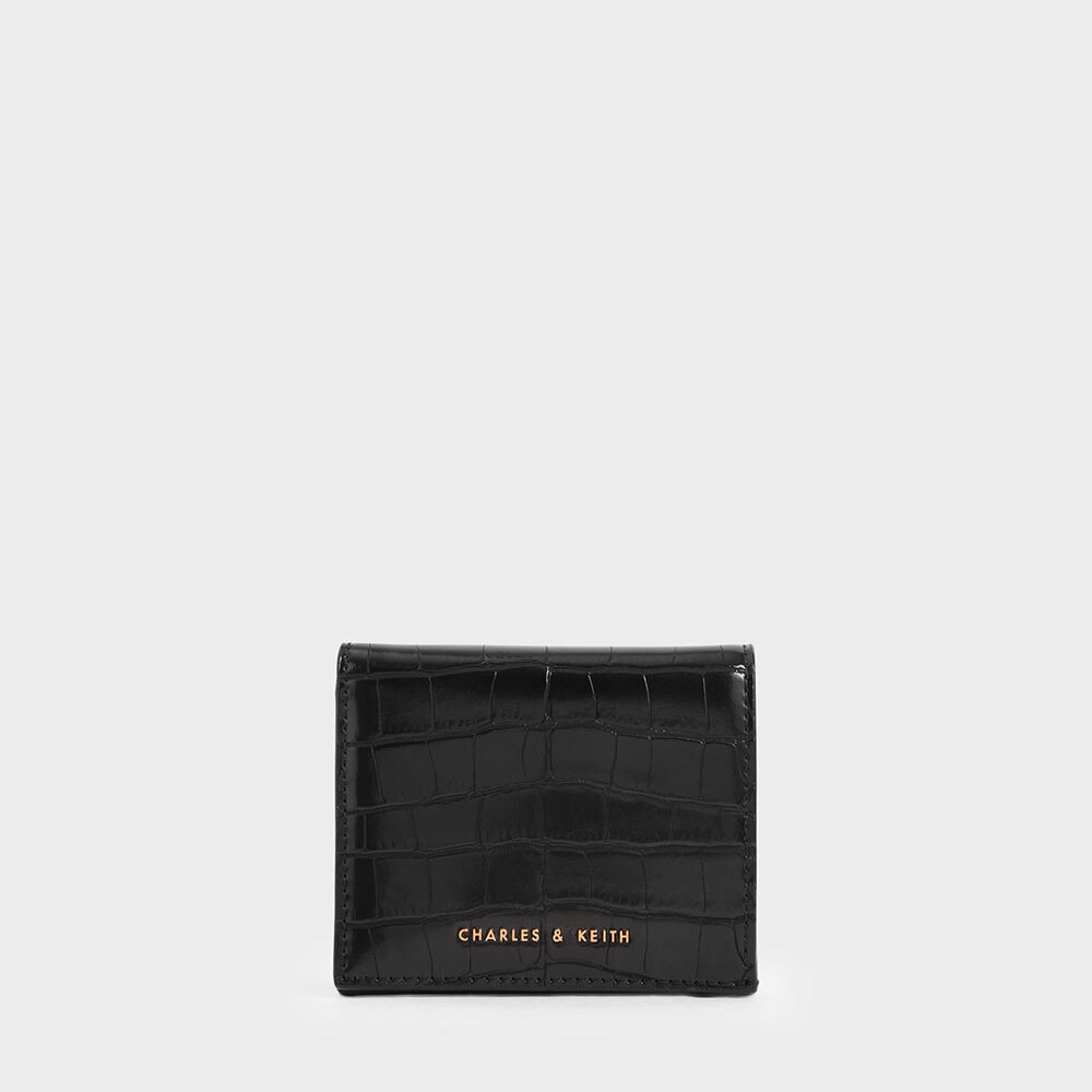 鱷魚紋拉鍊短夾