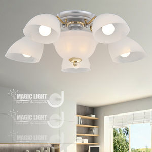 【光的魔法師 Magic Light】沙銀牛角 半吸頂五燈