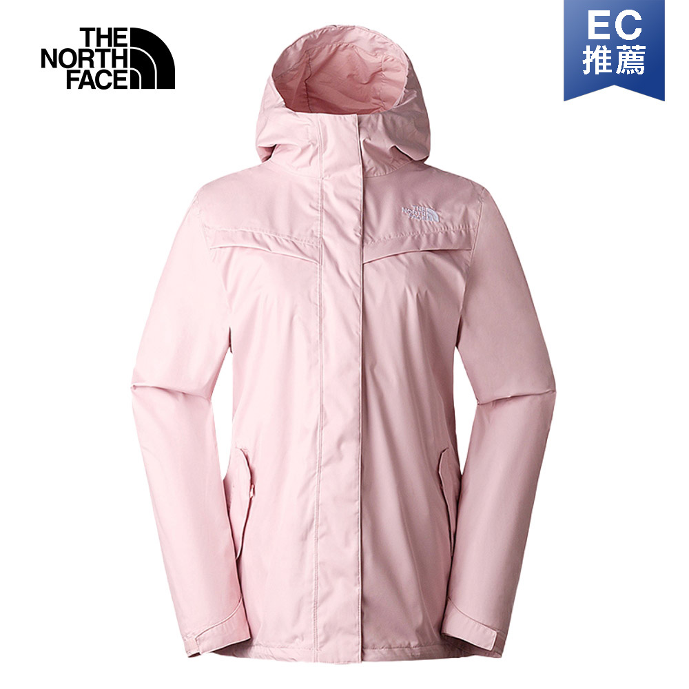 The North Face北面女款粉色防水透氣保暖連帽三合一外套｜88RYLK6