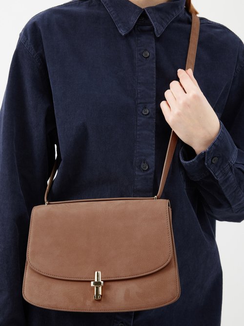 The Row - Sofia 10.00 Leather Shoulder Bag - Womens - Beige