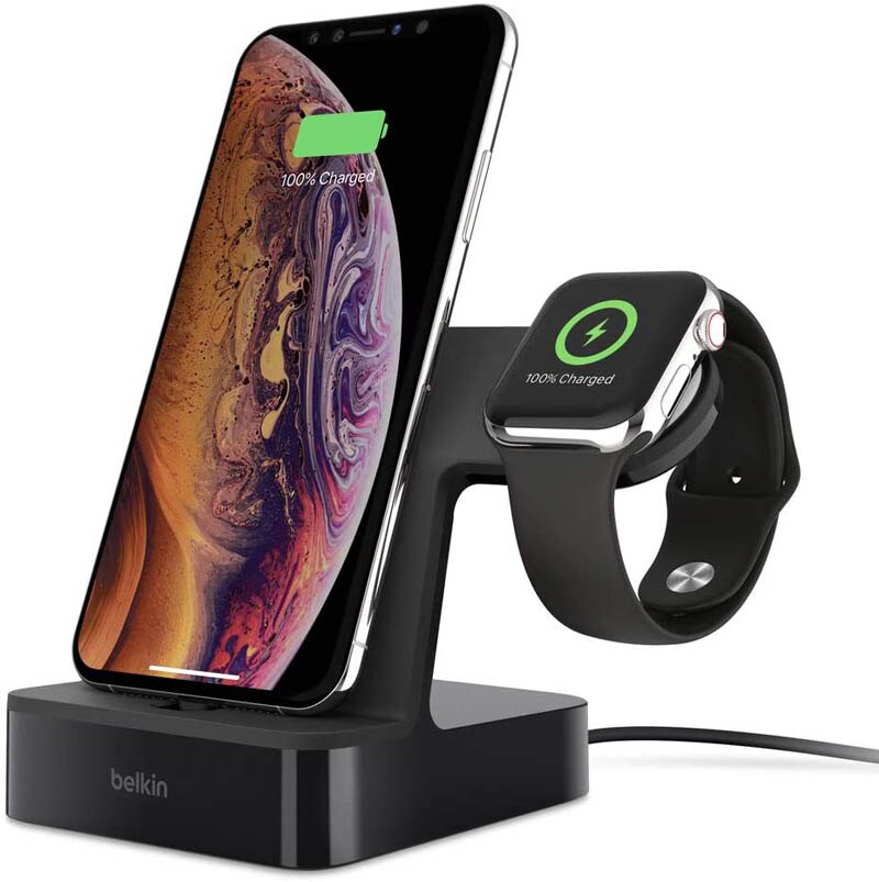 [9美國直購] 充電座 Belkin F8J237ttBLK iPhone Charging Dock + Apple Watch Charging Stand (Powerhouse iPhone 