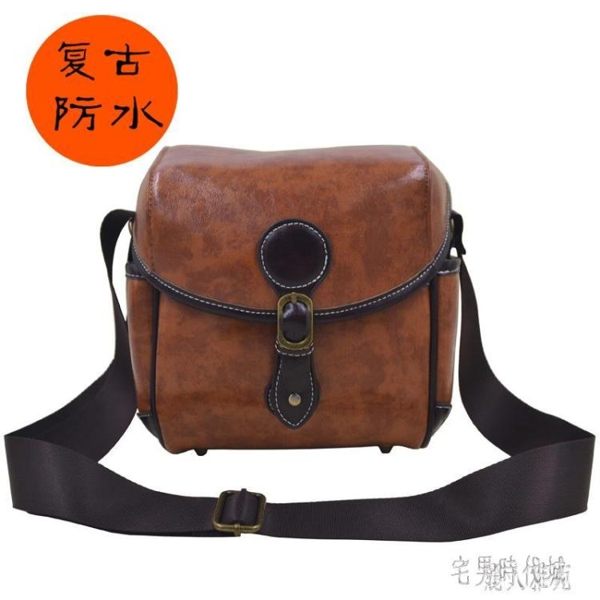韓版復古單反相機套適用于佳能760D70d80d單肩斜挎攝影皮包含內膽包 DJ4915【宅男時代城】