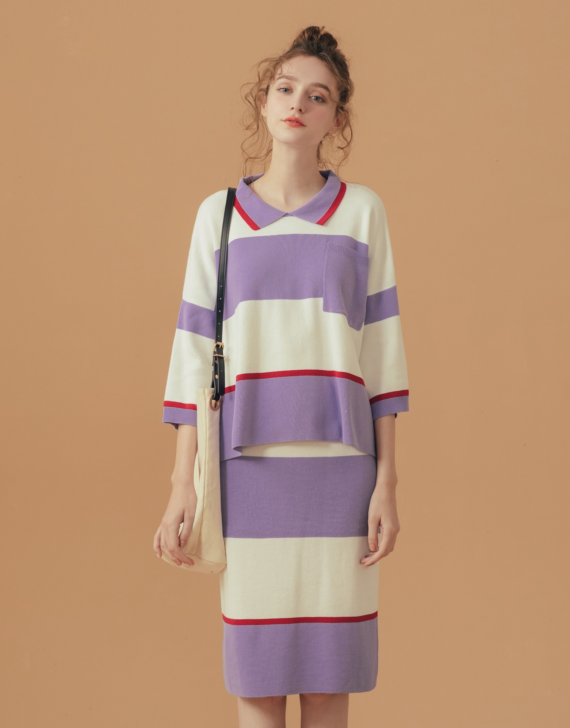 PAZZO+針織配色運動套裝