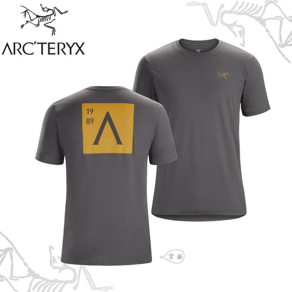 【ARC'TERYX 始祖鳥 男 A Squared休閒Tee《機長灰》】23184/短袖T恤/運動衫/透氣/吸濕排汗/有機棉