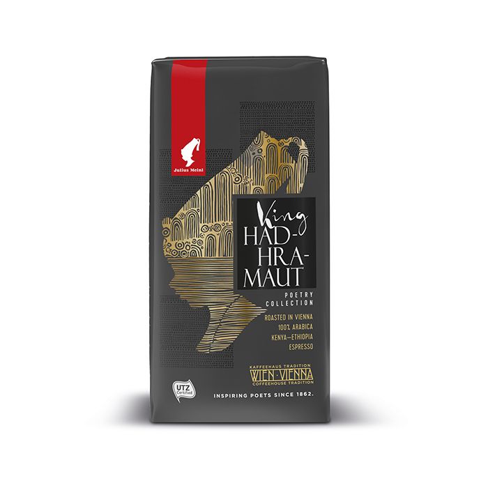 julius meinl 挑選最高品質的咖啡豆，世界咖啡貿易中心的神祕國度- hadhramaut，承襲早先的伊斯蘭文化傳統，使用衣索比亞和肯亞高山豆調製出震攝人心的帝王風韻。