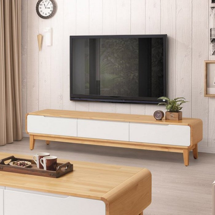 【石川家居】CE-B341-03 艾所斯6尺實木電視櫃 台北到高雄搭配車趟免運 滿三千搭配車免運