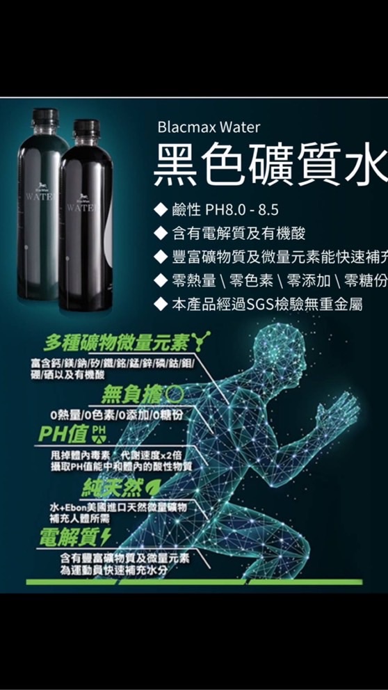 Blacmax 黑色礦泉水