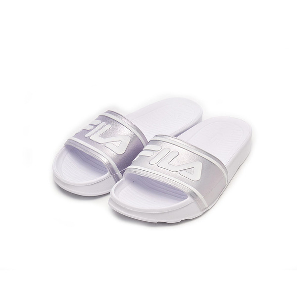 FILA SLEEK SLIDE STRAP IR 女拖鞋-銀白 5-S132W-100