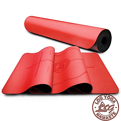 LOG YOGA 樂格 PU環保天然橡膠 專業款瑜珈墊 -大紅 (厚度5mm)