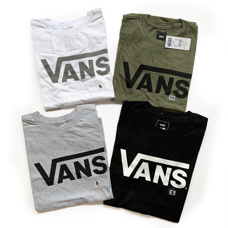 #DOT聚點 #VANS #LOGO #TEE #黑底白字 #白底灰字 #灰底黑字 #大LOGO #滑板 #短T #美版 #基本款 #男女VANS美版短踢【尺寸】S、M、L、XL【質料】100%棉質 