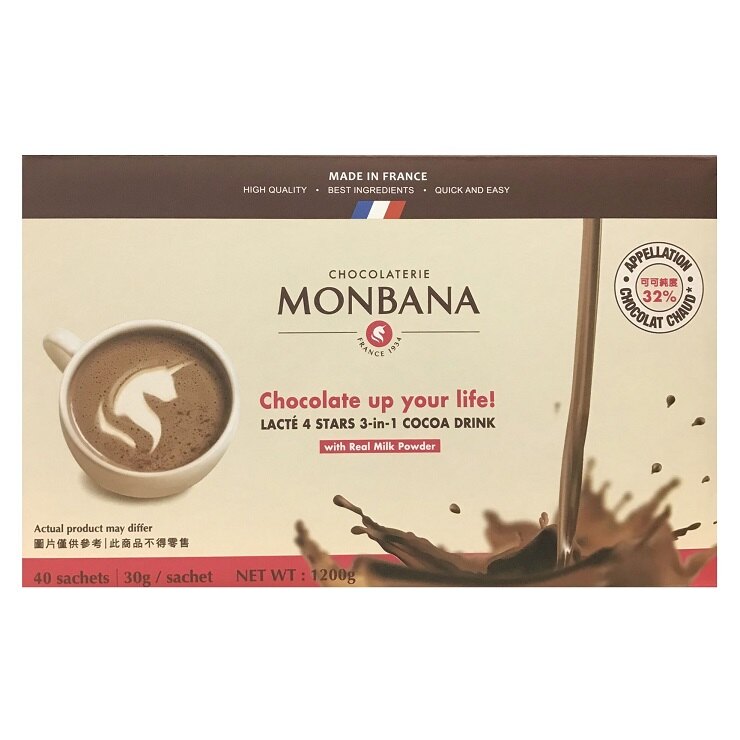 【限量供應】MONBANA三合一極品可可30公克40入(全家免運)