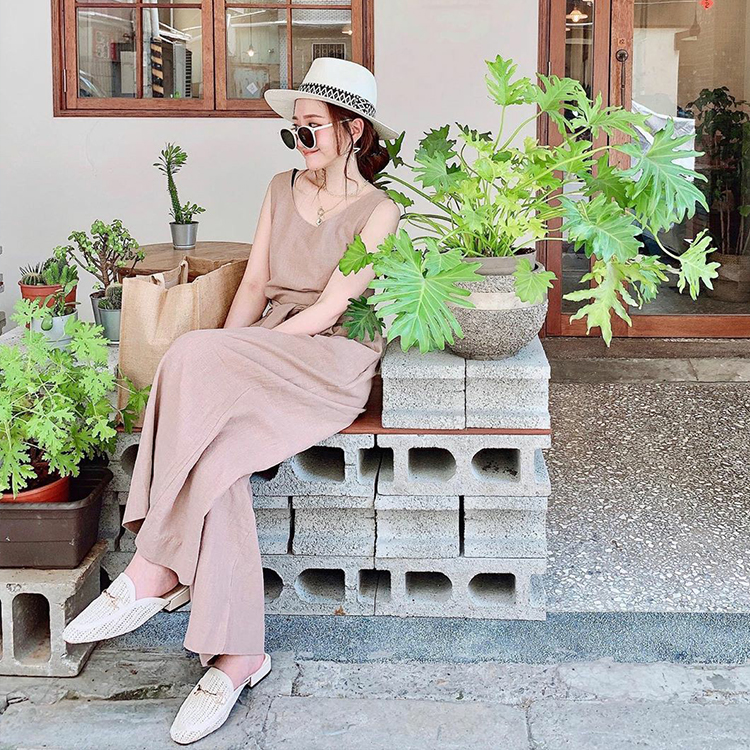 IG網美穿搭 D+AF馬銜釦草編低跟穆勒鞋