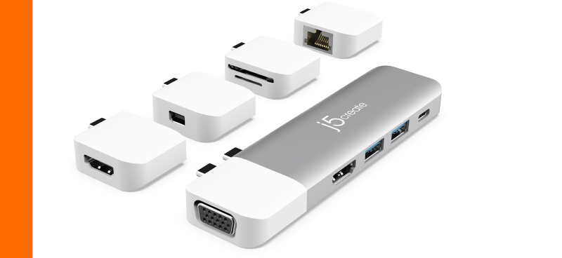 j5create USB3.1 Type-C 11合1磁吸式集線器 附USB-C模組轉接器