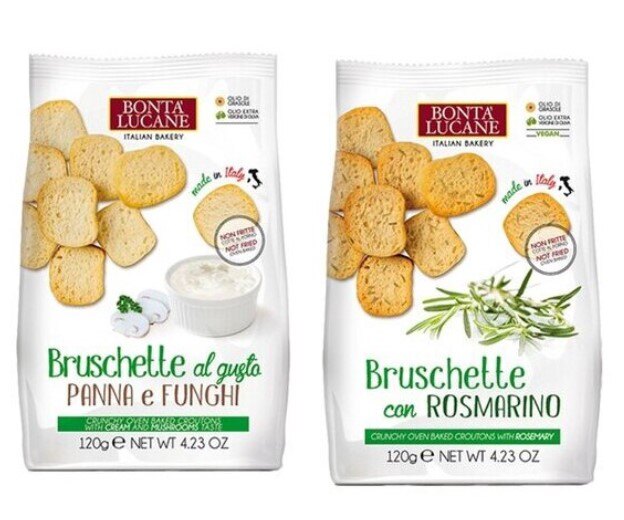 義大利 盧卡 義式吐司 奶油蘑菇 奶素 迷迭香 全素 120g 歐美零食 餅乾 素食 吐司餅 VEGAN