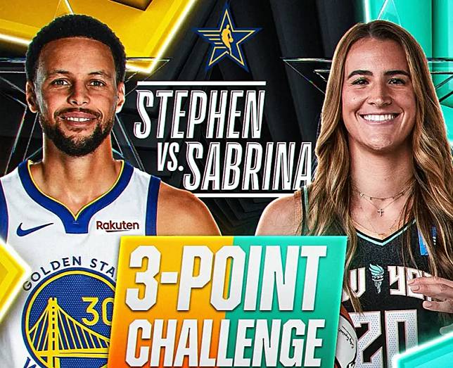 ▲今年NBA三分球大賽Stephen Curry將與有「女Curry」之稱的WNBA球星Sabrina Ionescu正面對決。（圖／美聯社／達志影像）