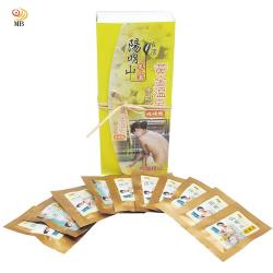 ◎★採自溫泉源頭岩壁之天然硫磺結晶礦成份。|◎★黃綠色塊狀，入水即溶，水呈乳白色，天然硫磺味。|◎★一次超值10包入。品牌定位:MIT/亞洲品牌品牌:月陽種類:入浴鹽/入浴劑/泡澡球功能:泡澡規格/容