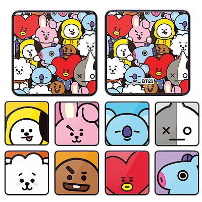 宇宙明星BT21正版授權防彈少年BTS成員親手繪製、創作充電時，閃爍提醒顯示燈貼心手繩設計，防止摔落本產品通過BSMI認證，證號 R32605